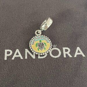 Pandora South Padre Island Charm Beach Turtle Dangle Pendant